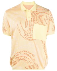 T-shirt girocollo gialla di Jacquemus