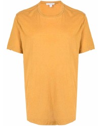 T-shirt girocollo gialla di James Perse