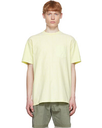 T-shirt girocollo gialla di John Elliott