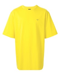 T-shirt girocollo gialla di Juun.J