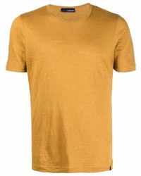 T-shirt girocollo gialla di Lardini