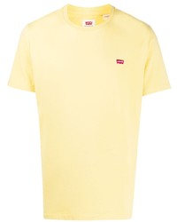T-shirt girocollo gialla di Levi's