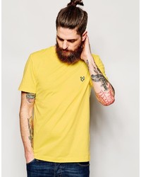 T-shirt girocollo gialla di Lyle & Scott