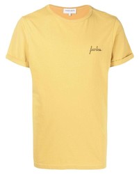 T-shirt girocollo gialla di Maison Labiche