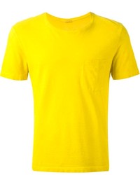 T-shirt girocollo gialla di Massimo Alba