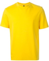 T-shirt girocollo gialla di Neil Barrett