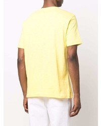 T-shirt girocollo gialla di Orlebar Brown