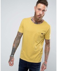 T-shirt girocollo gialla di Nudie Jeans