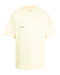 T-shirt girocollo gialla di Oamc
