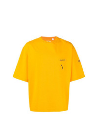 T-shirt girocollo gialla di Oamc