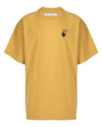 T-shirt girocollo gialla di Off-White