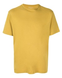 T-shirt girocollo gialla di Officine Generale