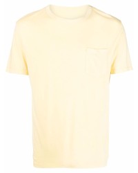 T-shirt girocollo gialla di Officine Generale