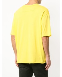 T-shirt girocollo gialla di Bassike