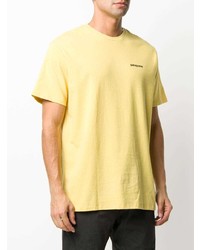 T-shirt girocollo gialla di Patagonia