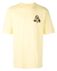 T-shirt girocollo gialla di Palace
