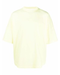 T-shirt girocollo gialla di Palm Angels