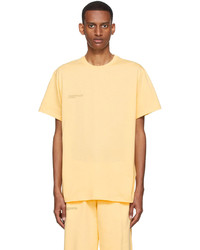 T-shirt girocollo gialla di PANGAIA