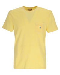 T-shirt girocollo gialla di Polo Ralph Lauren