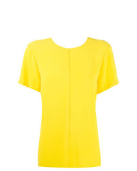 T-shirt girocollo gialla di Proenza Schouler