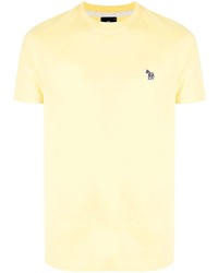 T-shirt girocollo gialla di PS Paul Smith