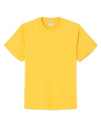 T-shirt girocollo gialla di RE/DONE