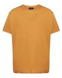 T-shirt girocollo gialla di Roberto Collina
