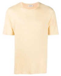 T-shirt girocollo gialla di Sandro