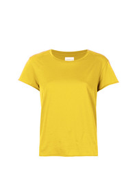 T-shirt girocollo gialla di Simon Miller