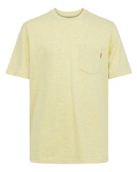 T-shirt girocollo gialla di Supreme