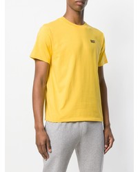 T-shirt girocollo gialla di Dust