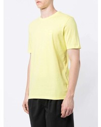 T-shirt girocollo gialla di BOSS