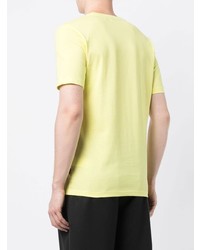 T-shirt girocollo gialla di BOSS