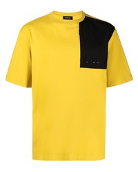 T-shirt girocollo gialla di There Was One