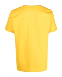 T-shirt girocollo gialla di Dondup