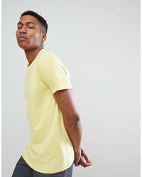 T-shirt girocollo gialla di Weekday