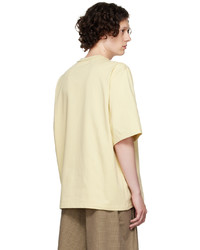 T-shirt girocollo gialla di Camiel Fortgens