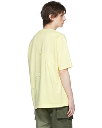 T-shirt girocollo gialla di Undercoverism