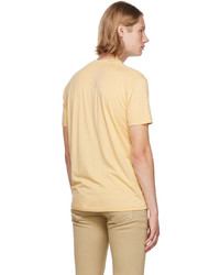 T-shirt girocollo gialla di Tom Ford