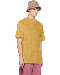 T-shirt girocollo gialla di Needles
