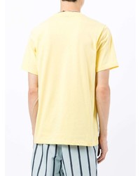 T-shirt girocollo gialla di PS Paul Smith