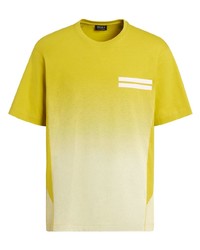 T-shirt girocollo gialla di Zegna