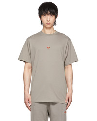T-shirt girocollo grigia di 424