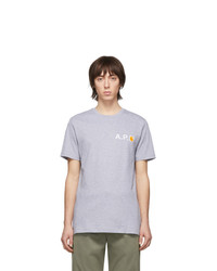 T-shirt girocollo grigia di A.P.C.