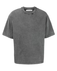 T-shirt girocollo grigia di Acne Studios