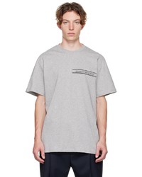 T-shirt girocollo grigia di Alexander McQueen