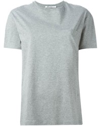 T-shirt girocollo grigia di Alexander Wang