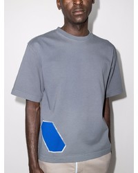 T-shirt girocollo grigia di GR10K
