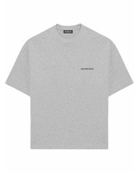 T-shirt girocollo grigia di Balenciaga