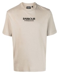 T-shirt girocollo grigia di Barbour International